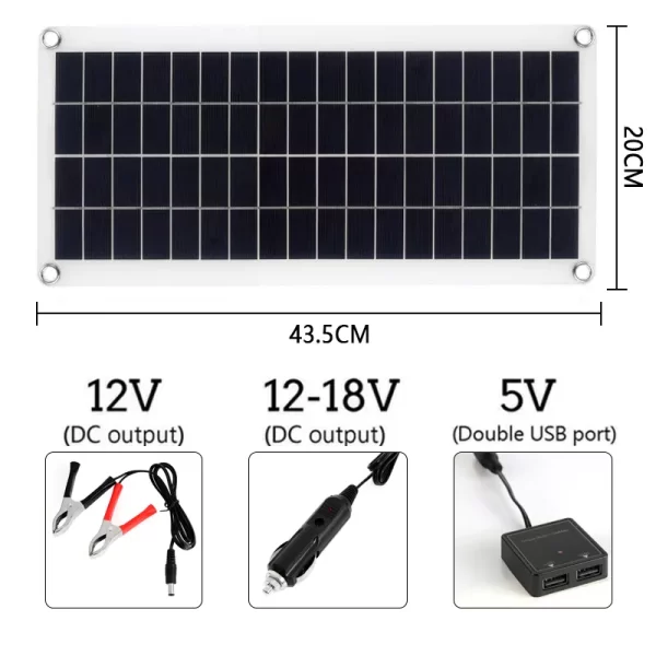 1000W Solar Panel 12V Solar Cell 10A-60A Controller Solar Plate Kit for Phone RV Car MP3 PAD Charger Outdoor Battery Supply - Image 3