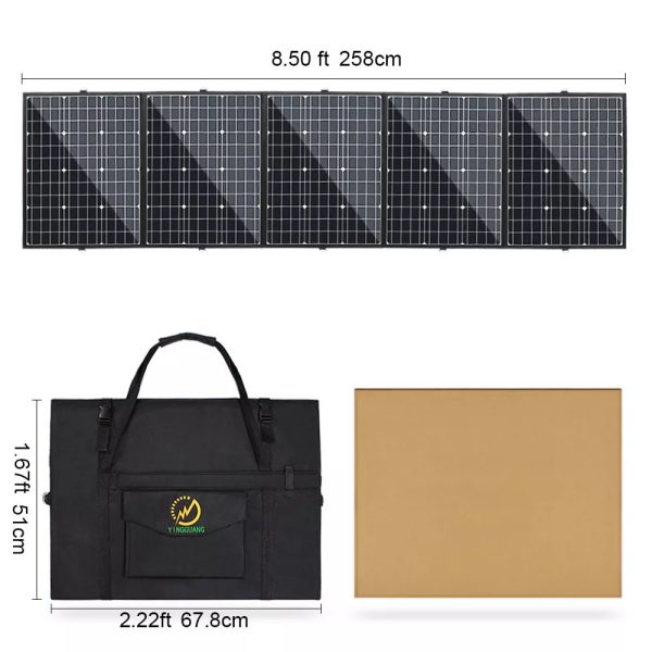 300W 240W 180W 120W Foldable Solar Panel Monocrystalline 12V Portable Solar Panel Kit For Powerbank/Camping/Boat/Car - Image 5