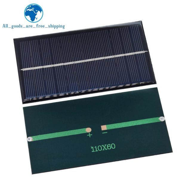 6V 160mA 0.96W Solar Panel 110X60MM Standard Epoxy Polycrystalline Silicon DIY Battery Power Charge Module Mini Solar Cell toy - Image 3
