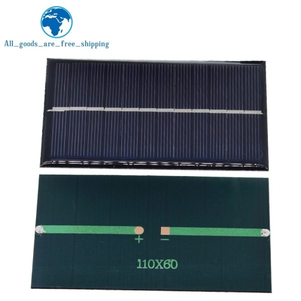 6V 160mA 0.96W Solar Panel 110X60MM Standard Epoxy Polycrystalline Silicon DIY Battery Power Charge Module Mini Solar Cell toy - Image 4